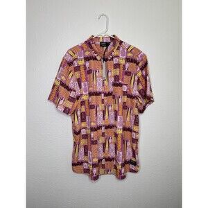 NWT WeSC Oden Tiki AOP All Over Print Hawaiian Shirt Pocket Short Sleeve L New